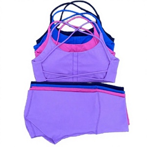 Conjuntos de Shorts de Yoga para Mujer, Ecológicos, de 2 Piezas, sin Mangas, al por Mayor - Product Image 4