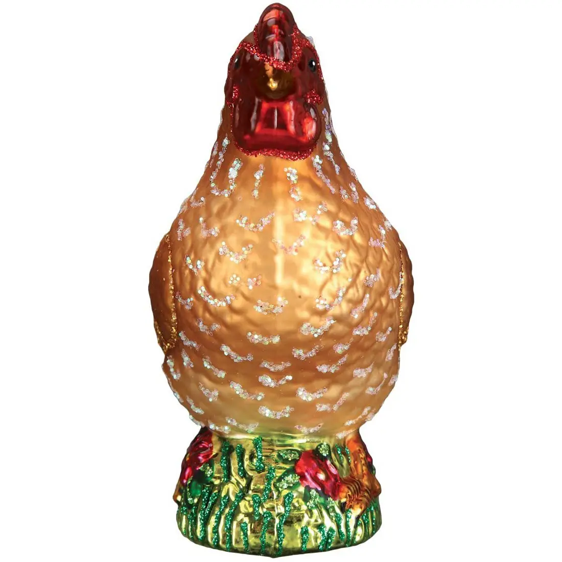 Wholesale Christmas Ornaments Farm Animals Glass Blown Ornaments For Christmas Tree Spring Chicken