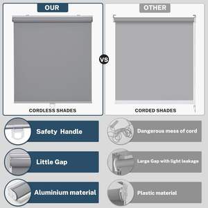 ستائر عمودية ذكية كهربائية تعمل بالواي فاي، طبقة مزدوجة مضادة للأشعة فوق البنفسجية ومقاومة للماء، لحماية الخصوصية وتعتيم الغرفة، بتصميم عصري - Product Image 3