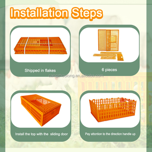 LMC-01 Oiseau <span class=keywords><strong>Canard</strong></span> transporteur Boîtes panier case cage Plastique Volaille Vivant Adulte poulet <span class=keywords><strong>transport</strong></span> Caisses - Product Image 5