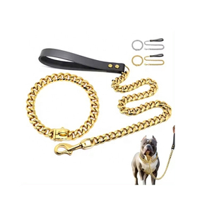 Collar de Bulldog de acero inoxidable de 32MM con cadena cubana, suministros para mascotas leales - Product Image 3