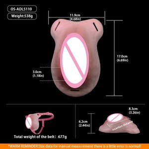 Dispositivo de ocultación de pene de silicona con almohadillas vaginales insertables tipo piel 4style MTF, con canal vaginal realista para transgénero y drag queen. - Product Image 5