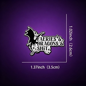 Spille smaltate con <span class=keywords><strong>fate</strong></span> e draghi, perfette per zaini, valigette, decorazioni per abbigliamento, opzione regalo - Product Image 2