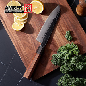 Coltello da Chef Giapponese <span class=keywords><strong>Santoku</strong></span> in Acciaio ad Alto Carbonio Forgiato a Mano Aus10 con Confezione Regalo in Legno - Product Image 5