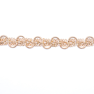 Thanh lịch 15mm vàng kim loại Crochet Gimp Braid Trims Nhà cung cấp - Product Image 2