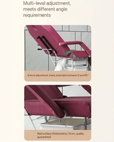 Table de massage esthétique réglable à 9 niveaux, en cuir PU éponge épais de 10 cm, chaise de salon/tatouage inclinable avec plateau de rangement