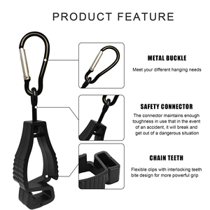 Custom Logo Multi Colors Strong Grip Easy to Use Plastic Glove Clip <strong>Holder</strong> for Tool Belts Hard <strong>Hats</strong> Helmet and Construction Work - Product Image 3