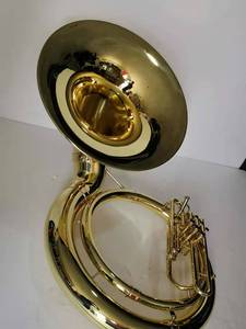 Sousaphone Sib professionnel d'usine OEM en laiton laqué or/plaqué argent <span class=keywords><strong>Instrument</strong></span> à vent similaire à une trompette basse/<span class=keywords><strong>euphonium</strong></span>