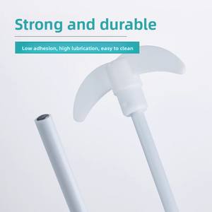 Pagaie d'agitation en <span class=keywords><strong>PTFE</strong></span> résistante aux acides et aux alcalis, lame d'agitation de type <span class=keywords><strong>plaque</strong></span> en croissant, bouchon d'agitation F4 - Product Image 4