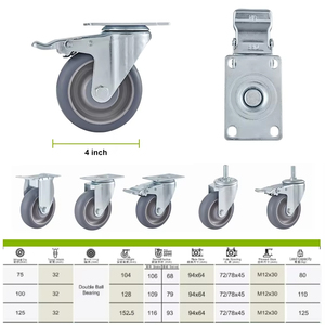Industrial TRP Casters <strong>Wheels</strong> Swivel Castor Designer Medium Duty TPR Casters <strong>for</strong> <strong>Trolley</strong> - Product Image 2