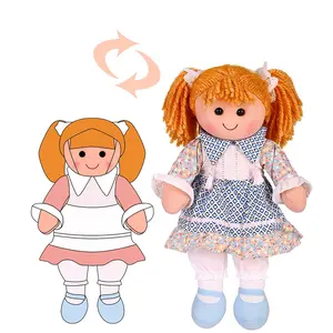 Fashion Girls Soft Rag Doll Maker Wholesale Custom Made Plush Dolls OEM Soft Doll Plush Toy