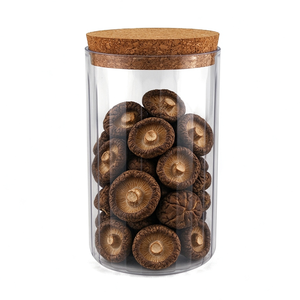 Frasco de Almacenamiento de Alimentos Transparente de 650 ml, Estilo Moderno, con Tapa de Corcho, Apilable, Organizador de Cereales, Recipiente de Plástico - Product Image 1