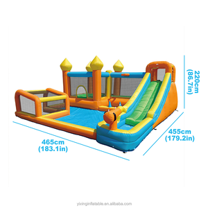 The <strong>Water</strong> <strong>Slide</strong> <strong>Inflatable</strong> <strong>Pool</strong> Is Equipped with <strong>Water</strong> Guns, a Jumping Area, and a Swimming <strong>Pool</strong>. - Product Image 2