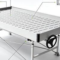 Serre agricole grande taille multi-travées HANGDI avec système hydroponique et bacs de semis à flux et reflux pour culture verticale intérieure roulante