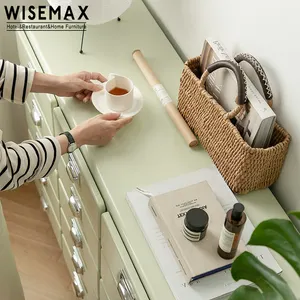 WISEMAX फर्नीचर आधुनिक कमरे में रहने वाले फर्नीचर धातु पेंटिंग कंसोल कैबिनेट दराज के साथ विभिन्न आकार विकल्प पक्ष कैबिनेट