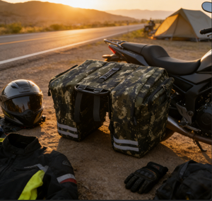 Sacoche de Selle Arrière Multifonctionnelle pour VTT et Vélo Électrique, Grande Capacité, Étanche, Camouflage - Product Image 6