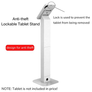 Tầng đứng cho <span class=keywords><strong>iPad</strong></span> Samsung máy tính bảng POS đứng xe hiển thị có thể khóa <span class=keywords><strong>Tablet</strong></span> <span class=keywords><strong>PC</strong></span> kiosk kim loại đứng cho triển lãm nhà hàng cửa hàng - Product Image 6
