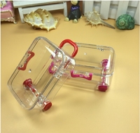 Nouveau design Mini chariot cas bacs de rangement en plastique et boîtes simple valise mobile boîte de rangement bureau finition boîte à bonbons
