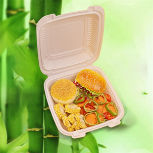 Wadah kemasan makanan plastik sekali pakai berkualitas tinggi kotak makan siang mudah terurai sesuai pesanan kotak <span class=keywords><strong>burger</strong></span> - Product Image 1