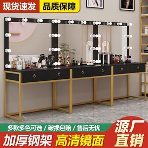 <b>Makeup</b> <b>Vanity</b> With Lights Glass Top 4 Drawers For Beauty Salon Bridal Shop - Product Image 5