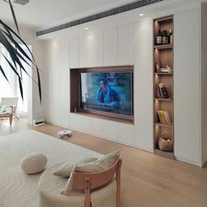 Meubles de salon, meuble de divertissement en bois massif, meuble TV de luxe, designs de meubles TV muraux - Product Image 1