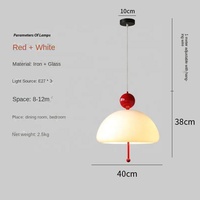 Lustre en verre laiteux français Simple scandinave de Style Bauhaus antique post-moderne pour l'éclairage suspendu de lumière de salon