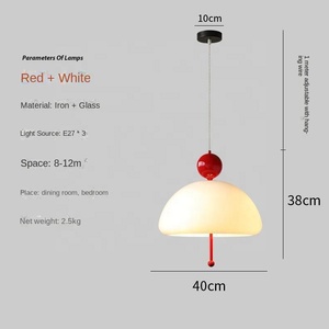 <span class=keywords><strong>Lustre</strong></span> en verre laiteux français Simple <span class=keywords><strong>scandinave</strong></span> de <span class=keywords><strong>Style</strong></span> Bauhaus antique post-moderne pour l'éclairage suspendu de lumière de salon - Product Image 5