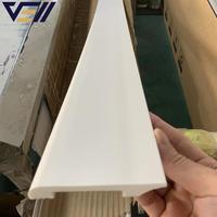 VELL Plinthe en plastique blanc imperméable facile à installer pour décoration intérieure, moulure en PS, corniche