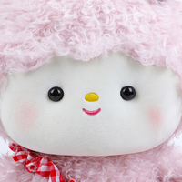 Boneka Domba Keriting Kawaii Grosir, Mainan Boneka Domba Pink Putih, Hadiah Pasangan & Persahabatan, Dekorasi Rumah, Hadiah Anak