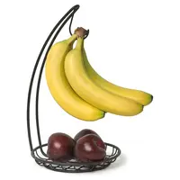 เหล็กดัดชามผลไม้ที่มีผู้ถือกล้วย,เคาน์เตอร์ตะกร้าผลไม้ที่มีตะขอกล้วย,โลหะลวดกล้วยยืน