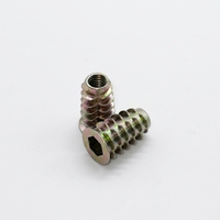 Inserts filetés hexagonaux en alliage de zinc pour quincaillerie de meubles en bois, assortiment M6 M8 M10, prix de gros