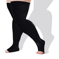 Logo personnalisé Course à pied Cyclisme Chaussettes de sport longues Cuissardes Chaussettes au-dessus du genou pour Plus Size 7XL Chaussettes de compression Cuissardes