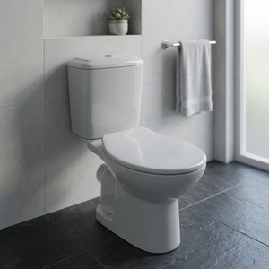 WC en céramique à poser au sol, deux pièces, à double chasse cyclonique, pour salle de bain, vente en gros à prix abordable - Product Image 1