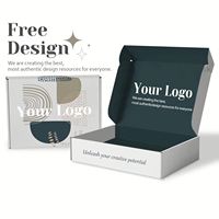 Logo personnalisé rose ondulé boîtes d'expédition en carton impression UV gaufrage avantage pour les petites entreprises emballage cadeau