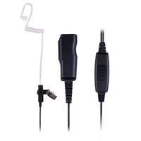 Headset Radio Dua Arah Walkie Talkie dengan Earpiece Akustik dan Tombol PTT untuk TK272G/372G,TK3130,TK320,240/340,270G