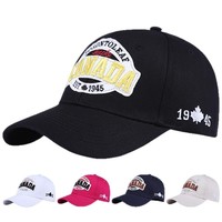 Gorra de Béisbol Unisex Van Saili para Adultos, Estilo Coreano de Primavera con Bordado de Letras y Hoja de Arce, Estilo Canadiense, Tela de Algodón, Modelo 1945