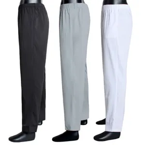 Hot Sales Anti-wrinkle Men's Muslim Islamic Clothing Casual Thobe Pants Trousers Pockets Pajamas Wear