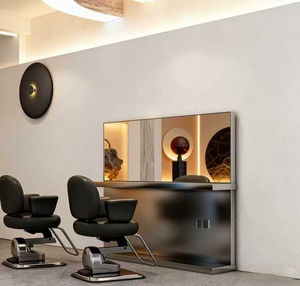New High-end Internet Celebrity Hair Salon <b>Mirror</b> <b>Table</b> <b>Mirror</b> Hair Salon Hair Cutting <b>Mirror</b> Hair Salon Dedicated with Lighting - Product Image 2