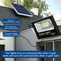 Lampadaire Solaire Extérieur Certifié ROHS 100W 300W, Éclairage LED IP67 Résistant aux Intempéries avec Télécommande, Projecteurs Solaires