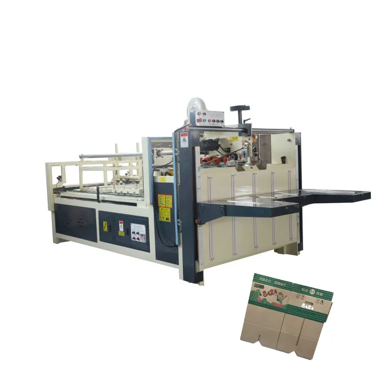 Semi Automatic Carton Paper Folder Gluer Machine Cardboard Box Folder Gluer Machine