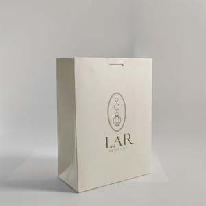 Sac en papier cadeau de luxe KM, sac en papier blanc pour bijoux, sacs en papier pour vêtements et chaussures - Product Image 1