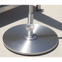 Meubles d'extérieur de haute qualité JH-Mech compatibles avec les bases métalliques de parapluie en acier inoxydable brossé de 75lb