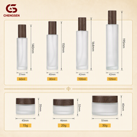 Cosmétique Ambre à Épaule Plate 20ml 30ml 40ml 50ml 80ml 100ml 120ml Vaporisateur à Brume Noire/Lotion pour le Corps Bouteille en Verre