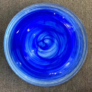 Ensemble d'assiettes et de bols en verre alabastre bleu vert pour la maison et l'hôtel, pas cher - Product Image 2