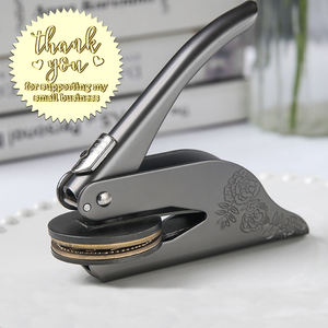 Tampon à embosser personnalisé en métal pour poignée, tampon à embosser pour autocollants de mariage et enveloppes, tampon à embosser personnel - Product Image 4