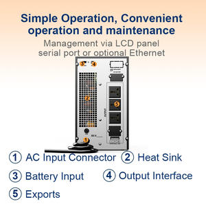 제조업체 도매 온라인 UPS 전원 공급 장치 3kva/3kw LCD 디스플레이 리튬 배터리 단상 110V/220V SNMP와 온라인 UPS - Product Image 3