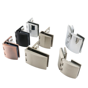 आधुनिक अर्धवृत्ताकार जस्ता मिश्र धातु निश्चित क्लिप प्रदर्शन कैबिनेट स्टेनलेस स्टील ग्लास हिंज एक्रिलिक लकड़ी बोर्ड लिविंग रूम के लिए - Product Image 2