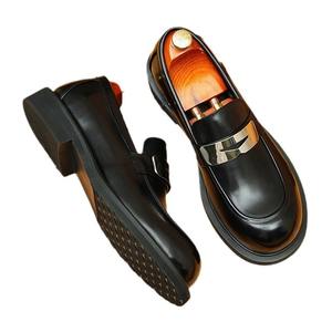 Fábricas Chinas Suministran Zapatos de Hombre Hechos a Medida para Fiestas Casuales y Bodas, Color Negro - Product Image 2