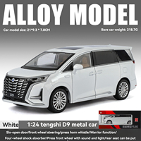 Modelo de coche 1:24 BYD Denza D 9 MPV, modelo de coche de aleación, colección de coches de simulación, modelo de juguete de Metal, colección de regalos de vehículos