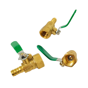 Robinet à bille pneumatique en cuivre avec poignée rouge, robinets à bille manuels en laiton pour eau et huile, tailles OEM personnalisables G1/8 G1/4 G3/8 - Product Image 3